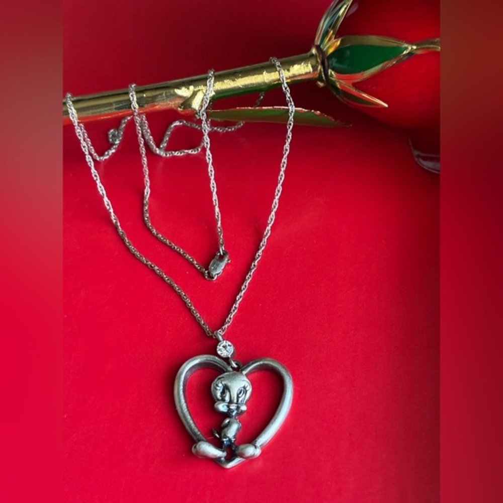925 Silver Necklace,Tweety Bird Necklace,Looney Tunes Necklace.